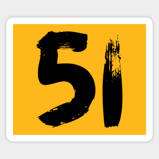 Number 51 Sticker